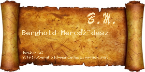 Berghold Mercédesz névjegykártya